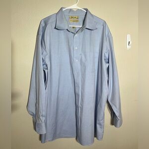 Men's Blue Dress Shirt Gold Label